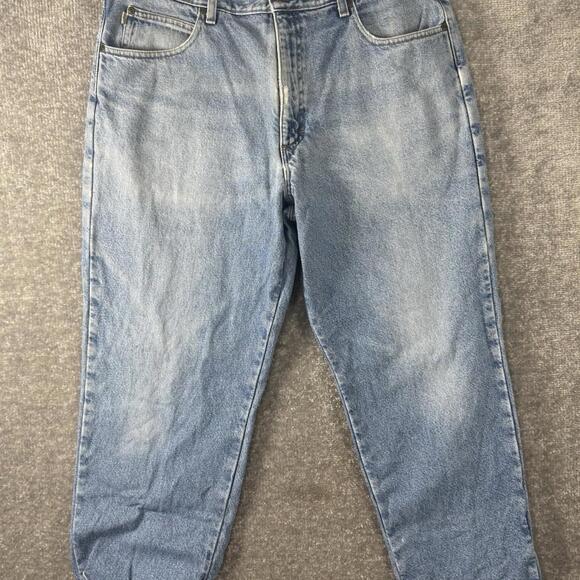 LL Bean Flannel Lined Jeans 38x30 in Light Wash Blue Comfort Waist Lined Denim